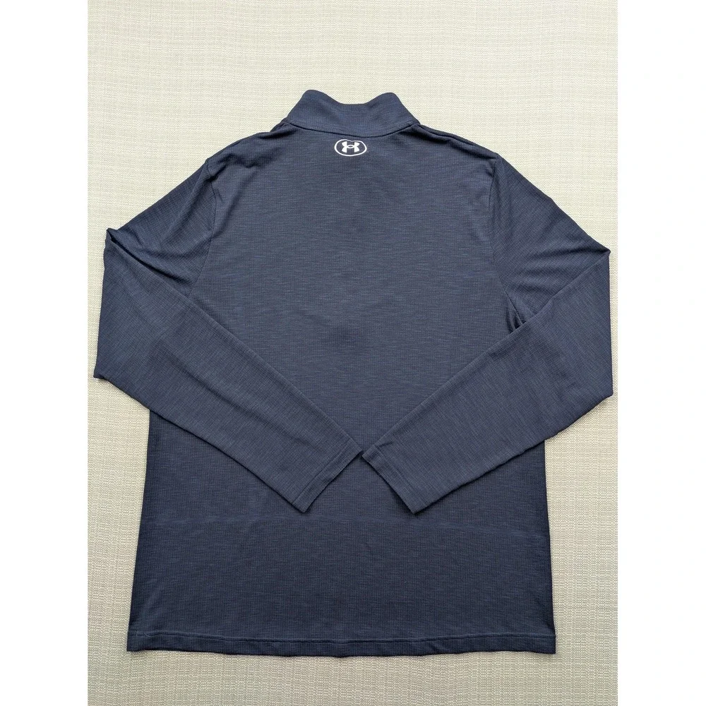 Under Armour Pullover Mens 2XL Blue Fitted 1/4 Zip Long Sleeve Athletic